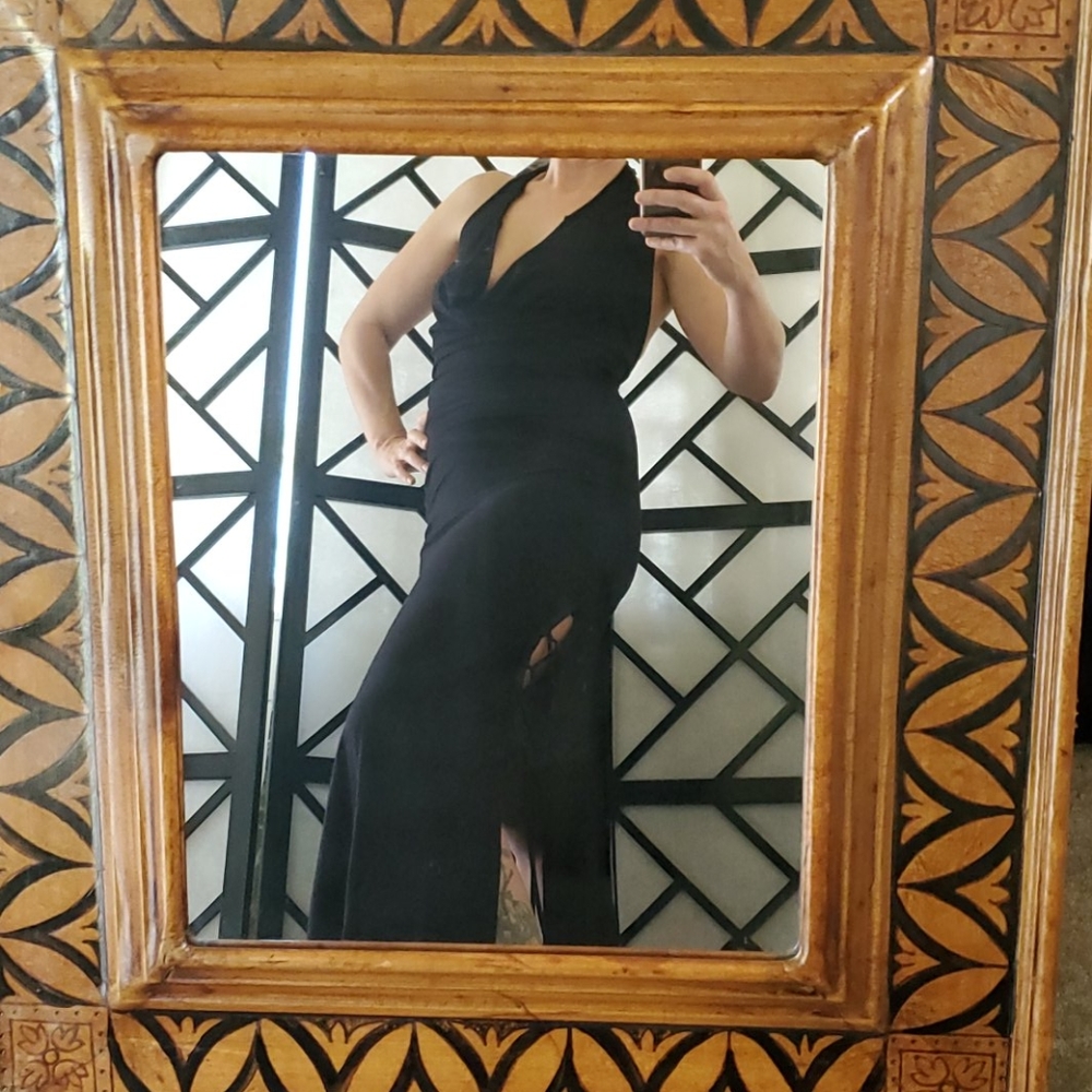 Black maxi sexy festival dress